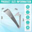 Mailbox Bracket for Post Metal Mounting Heavy Duty Floating Shelf Bracket Hardware for Strong Support Installation Outdoor (Silver)