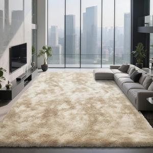 10X14 Large Area Rugs for Living Room Bedroom,Big Shag Rug for Bedroom Dorm,Soft Fluffy Indoor Carpet Nursery Rugs for Kids Girls Room Home Decor,Camel