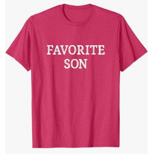 Favorite Son - Vintage Style - T-Shirt, Pink, Size M