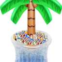 Zcaukya Inflatable Palm Tree Cooler, 60" Blow Up Palm Tree Cooler for Tropical Party Decorations, Hawaiian Party Supplies Pool Decorations