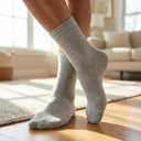 3 Pairs Silicone Heel Socks Moisturizing Spa Gel Socks for Dry Cracked Feet - Black, Gray, Coffee
