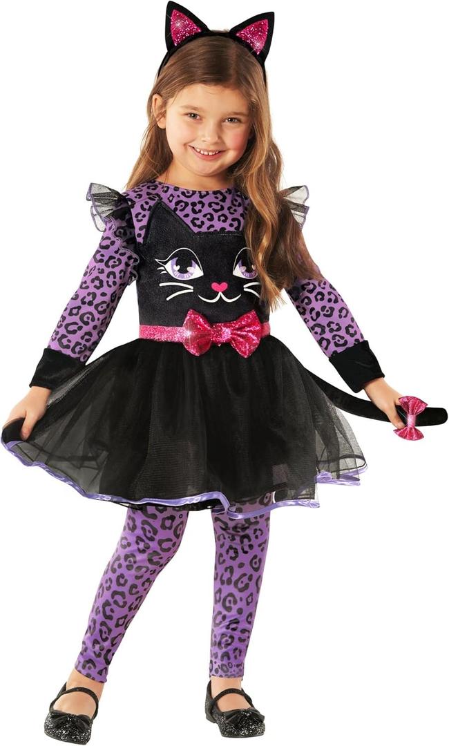 Morph Purple Cat Costume for Kids & Girls - Halloween Cat Costume for Little Girls (3-4 Years)