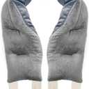 Uncn Heating Pad for Neck Shoulders and Back Microwavable Wrap Weighted Neck Warmer 32x5in Microwave Heat Wrap Rice Beanbag Lavender Scented 1.5Pounds (Gray)