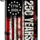 250 Anniversary Usa Garden Flags for Outside,250 Anniversary USA Flag 1776-2026 Semiquincentennial Commemorative Patriotic Yard Sign 4th of July Decorations 250 Year of Freedom Banner Double-Sided Waterproof Garden Flag with Stars Stripes 250 Year American Flag 12x18 Inch