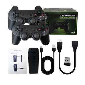 Wireless Retro Gaming Console, Nostalgia Stick Game with 15 Built-in Emulators, Plug Play TV Video Gaming Stick with 20000+ Games, 2.4G Wireless Controllers