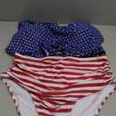 Tempt Me Women Two Piece Vintage Swimsuit Retro Halter Ruched High Waist Bikini with Bottom, XXL