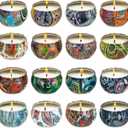 YOROXRG Set 16 Pack Scented Candles Gifts Soy Wax Travel Tin Jar Candles for Home 2.5 OZ Scented Candles for Mom for Christmas, Birthday, Thanksgiving, Mother's Day