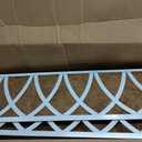LaLaGreen Deck Railing Planter Outdoor (2 Pack, 30") Rectangular Window Flower Box with Coco Liner, White Metal Wall Hanging Planters Plant Holder Mounted Horse Troughs Rail Fence Patio Garden Decor
