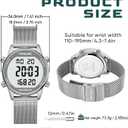 Women's Step Counter Pedometer Watch with Stainless Steel Bracelet, Stylish Design, No App, No Charging Needed for Step, Calorie, Distance, Alarm, Countdown TimerTU-2401