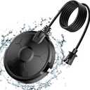 Daoeny Bird Bath Heater, 120W Bird Bath Heaters for Outdoors in Winter, Birdbath Water Heater Full-Covered Aluminum, Heated Bird Bath Pond Deicer Thermostatically Control for Patio Yard Farm (Black)
