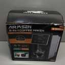 AIRMSEN Grind & Brew Coffee Maker with Built-in Grinder - Single-Serve Machine Compatible with K-Cup Pods & Ground Coffee, 1000W Fast 6-14oz Brew, Descaling Alert, Touchscreen & 50oz Removable Tank