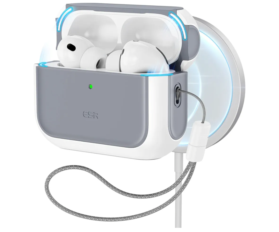 ESR for AirPods Pro 3 Case, Compatible with AirPods Pro 3rd Generation Case (2025), Compatible with MagSafe, Full Drop Protection Cover with Lanyard, White