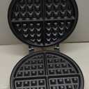 Cuisinart Belgian Waffle Maker, Round Waffle Iron, 6 Setting Adjustable Browning, Audible Alert, Nonstick Plates, WAF-200P1, Silver