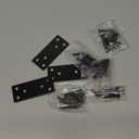 Mending Plate, Black Metal Flat Straight Brace Bracket, Double-Wide Metal Plate, Joining Plate for Wood Furniture Fence Fastening with Screws in 2 Different Lengths (30x70mm, 10 Pack)