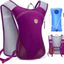 Hydration Backpack with 2L Water Bladder Bag, Lightweight and Breathable Running Vest for Men, Adjustable Chest Straps Water Pack for Cycling Hiking Climbing Outdoor (Rose Pink)