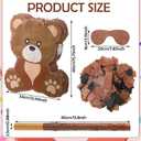 Seematn Bear Themed Birthday Party Decorations Animal Themed Birthday Party Supplies with Blindfold Stick and Confetti for Girls Boys Kids