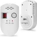 Natural Gas Detector, Plug-in Propane Natural Gas Leak Detector for Home Kitchen RV, Combustible & Explosive Gas Alarm for LPG, LNG, Methane