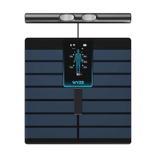 Wyze Scale Ultra BodyScan Smart Scale with Handle – Wi-Fi & Bluetooth Body Composition Scale for Weight, BMI, Body Fat, Muscle Mass, and Segmental Measurement, Black