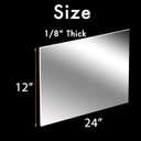 CALPALMY (2-Pack) 12 x 24 Clear Acrylic Sheet Plexiglass 1/8 Thick; Use for Craft Projects, Signs, Display Cases, Sneeze Guard and More; Cut with Cricut, Engraver, Power Saw or Hand Tools