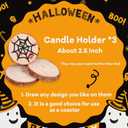 2 x 3pcs Halloween Ghost Candles - Ghost Pumpkin Candles Burning Candles Spooky Ghost Scented Candles Halloween Gifts Box Party Bedroom Room Table Decorations