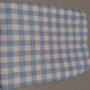 Blue Gingham Tablecloth,Cotton Heavy Weight Ruffled Edge Table Cloth Washable Wrinkle Free Rustic Buffalo Plaid Table Cover for Dining, Kitchen, Party, Home 102 x 60 Inch