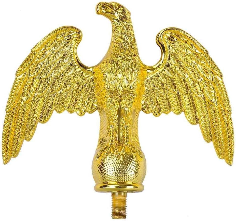 iElyiEsy Flagpole Eagle Topper - Golden Decorative Finial | Fits 15-30Ft Telescopic & Sectional Flagpoles | Durable ABS Material | Easy Install Patriotic Ornament