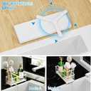Cisily Sponge Holder for Kitchen Sink, Sink Caddy Organizer with High Brush Holder, Kitchen Countertop Organizers and Storage Essentials, Rustproof 304 Stainless Steel (Cream, 9.25)