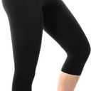 Walifrey Capri Leggings for Women, Buttery Soft High Waisted Leggings for Gym Yoga Workout (Medium, Black)