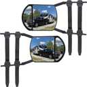 Towing Mirrors, Universal Mirror Extensions For Towing, 360 Degree Rotation Clip-on Dual View Tow Mirrors for Vehicle Car Truck Trailer RV SUV, 2pcs (Big Flat Mirror B)