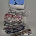 BLOEXCLU 6 Pack Reading Glasses for Women Men Blue Light Blocking Spring Hinge Computer Readers, Anti Eyestrain/Glare