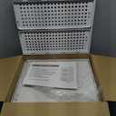 5 Pack Stackable Closet Storage Basket - Stackable Storage Bins, Multifunctional & Foldable Closet Organizer Waterproof, Wardrobe Cupboard Space-Saving Hat Storage Drawer Organizer, White