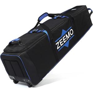 ZEEMO Golf Travel Bag, Full-Open Protective & Wheeled Airline-Approved Case for Clubs, Cart&StandBag, Soft-Sided Waterproof Cover Made of Heavy Duty Oxford (Black)