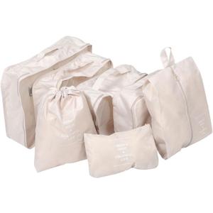 Travel Organizer Set 7 Pcs Packing Cubes Suitcase Organizer Bags Compression Storage Laundry Bag Luggage Dividers Sturdy Compact