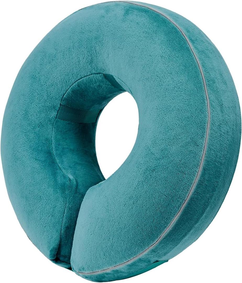 Inflatable Reflective Dog Cone Collar Alternative After Surgery,Doggie Recovery Dount Neck Ecollar,Adjustable Soft Dog Cone Collar for Small Medium Large Dogsm, Light Blue, Medium 10.5"-13"