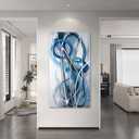 YDYSUNE Blue Abstract Wall Art Modern Canvas Wall Paintings Abstract Artwork for Living Room Pictures for Bedroom Wall Decor Office Home Decor 24x48 IN
