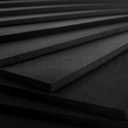CleverDelights 8 x 12 Inch Black Foam Sheets - 10 Pack - 1/4" (6mm) Extra Thick Craft Sheets