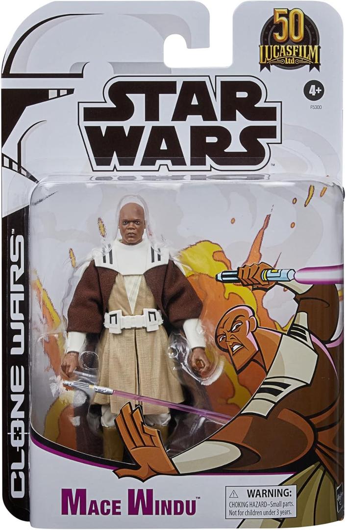 Star Wars Black Series Wal-Mart Limited 6 Inch Action Figure, Clone Wars Package, Mace Windu / Star Wars 2022 The Black Series The CLONE Wars 6 inch Action Figure Mace Windu Movie Star Wars CW 2D