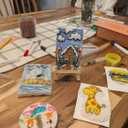 Magic Foam Texture Painting Kit,3D Drawing DIY Art Set,12 Colors Acrylic Marker Pen, 3 Soft-tip Water Brush Pen, Magical Painting Kit