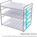 YAN & HIN Water Bottle Organizer for Cabinet, 3-Tier Expandable Bottle Storage Rack, Adjustable Height Holds 15 Bottles, Tumbler & Baby Bottle Organizer for Kitchen Pantry Counter (2 Pack) (Set of 2)