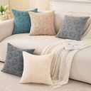 SYSLOON Decorative Throw Pillow Covers 18x18 Inch Set of 2,Pillow Covers for Couch Square Pillow Covers Home Decor Living Room Bed,Khaki
