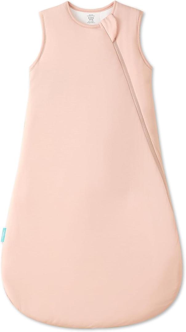 PurComfy Quilted Supersoft Sleep Sack, 2.5 TOG Premium Bamboo Viscose Warm Baby Sleeping Bag, 2-Way Zipper 15-24 Months (Blush)