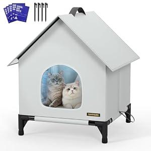 Cat House Cats - Dog Outdoor Indoor Waterproof Insulated House, Summer Cooling Cat with20 Ice Packs, Ice Pack Double Insulation for Small/ Medium Cats