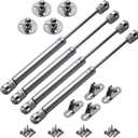 4 Pcs Gas Struts Spring Shocks, 100N/22LB 10 inch Lift Support, Lid Stay for Light Duty Cabinet, RV Bed Platform/Floor Hatch, Tool Storage Box