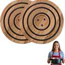 2025 Magnetic Pot Trivet Magnetic Pot Coaster Magnetic Pot Holders Magnetic Wood Trivet Hot Pan Holder Wooden Trivets Tree Non-Slip Pot Rack Mat Magnetic Wooden Trivets for Hot Pots and Pans (2Pcs)