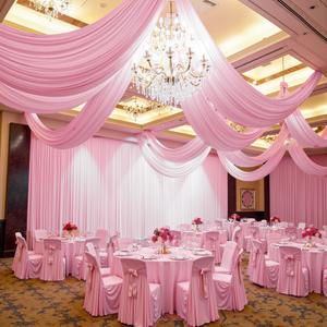 Party Village 50ftx40ft Light Pink Ceiling Curtain for Wedding Parties