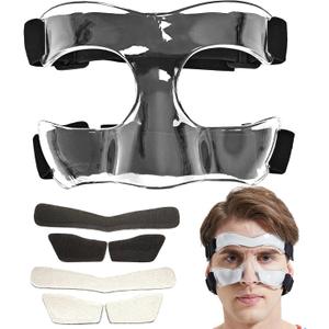 Nose Guard for Broken Nose Adjustable Basketball Baseball Softball Face Guards Face Shield Masks for Adults and Teenagers Sports Training Nose Guard Protects Nose and Face from Injury