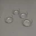 4 Pcs Glass Reptile Feeding Bowl Food Water Dish Feeder Cup for Lizard Spider Corn Snake Centipede Scorpion Crickets Small Reptile