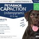 PetArmor CAPACTION (nitenpyram) Oral Flea Treatment for Dogs, Fast Acting Tablets Start Killing Fleas in 30 Minutes, Dogs Over 25 lbs, 6 Doses (Pack of 1) (Packaging May Vary)