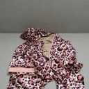 Marvmys Velour Tracksuit Womens 2 Piece Outfits Velvet Sweatsuit Jogging Suit Full Zip Up Hoodie and Sweatpants Set (Large, Pink Leopard)