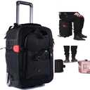 T&YFOTOP Trolley case Camera Bag Camera Backpack Waterproof Camera Bag Anti Theft Nylon Camera Case Fits for 15" Laptop Travel Day-Pack for Unisex Phot (X-Small, Black)